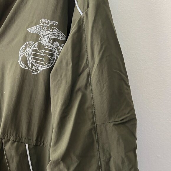 new balance // army green marines US USCM Windbreaker Jacket XS short - Picture 3 of 8